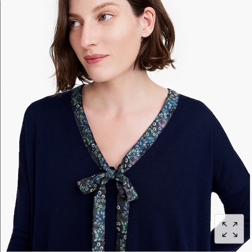 J crew X Abigail Borg Tie Sweater